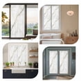 thumbnail image 7 of Marble Window Privacy Film, Grey Golden Crack Minimalistic Abstract Static Cling UV Sun Blocking Heat Control Window Tint Day and Night, Non-Adhesive One Way Windows Privacy Cover 17.7''x78.7'', 7 of 7