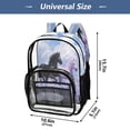 thumbnail image 4 of PVC Transparent Backpacks Clear Backpack for Travel and Outings Black Horse and Pink Unicorn, 4 of 7