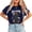 4-Navy Blue, variant on Vintage Halloween Short Sleeve Tops Every Day Is Halloween Print T-shirts Horror Charactersr Graphic Tees Cotton Shirts Black,S