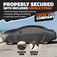 thumbnail image 2 of Mockins 200"x 75"x 47" Heavy Duty Extra Thick Black 250G PVC Sedan Car Cover, 2 of 10