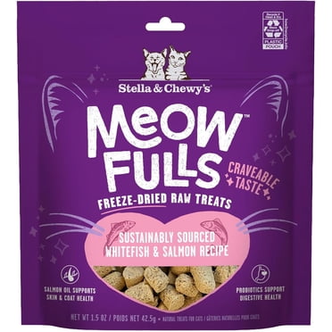 Stella & Chewy's Meowfulls Freeze Dried Cat Treats Whitefish & Salmon Recipe - 1.5oz
