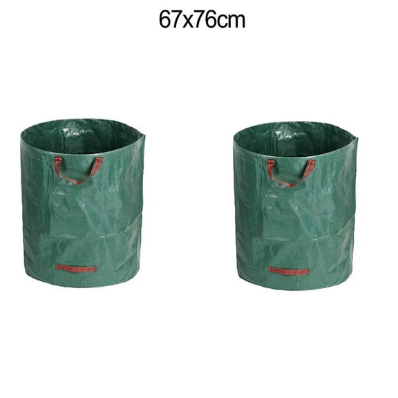2pcs Reusable Garden Waste Bags 72 Gallon Yard Leaf Lawn Trash Waste Bags