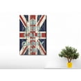 thumbnail image 2 of wall26 - Canvas Prints Wall Art - Keep Calm and Carry On Quote on Vintage Wood Board Style UK Flag - 36" x 24", 2 of 5