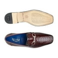 thumbnail image 6 of Belvedere Men's Bruno Genuine Ostrich Leg and Italian Calf Loafer Burgundy 1026, 6 of 6