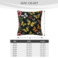 thumbnail image 4 of ZICANCN Spring Blooms Flowers Butterfly Throw Pillow Covers, Bed Couch Sofa Knit Decorative Pillow Covers for Living Room Farmhouse, 12"x12", 4 of 8