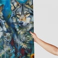 thumbnail image 3 of Orinice Wolfs Flowers Sky Bathroom Decor Set, Multi Size Colorful Luxurious Graphic Print Polyester Fabric Fashion Shower Curtain Set with Hooks 69x72, 3 of 7