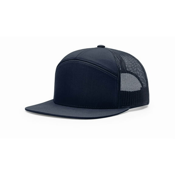 Richardson 168 Seven-Panel Trucker Caps - Navy