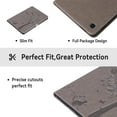 thumbnail image 6 of for Samsung Galaxy Tab A7 Lite 8.7 Inch 2021 Model (SM-T220/T225/T227) Case, Embossed Cat & Tree PU Leather Retro Shockproof Magnetic Clasp Wallet Card Slots Folio Kickstand Cover, Gray, 6 of 6