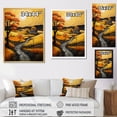 thumbnail image 4 of Designart "Orange Farm Autumn horizon II" Landscape & Nature Floater Framed Wall Art Living Room, 4 of 7