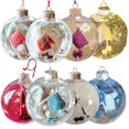 thumbnail image 2 of Bolas navideñas transparentes de 12 cm para colgar en el árbol de Navidad, bolas decorativas tejidas, adornos transparentes para colgar en el árbol de Navidad, 2 of 5
