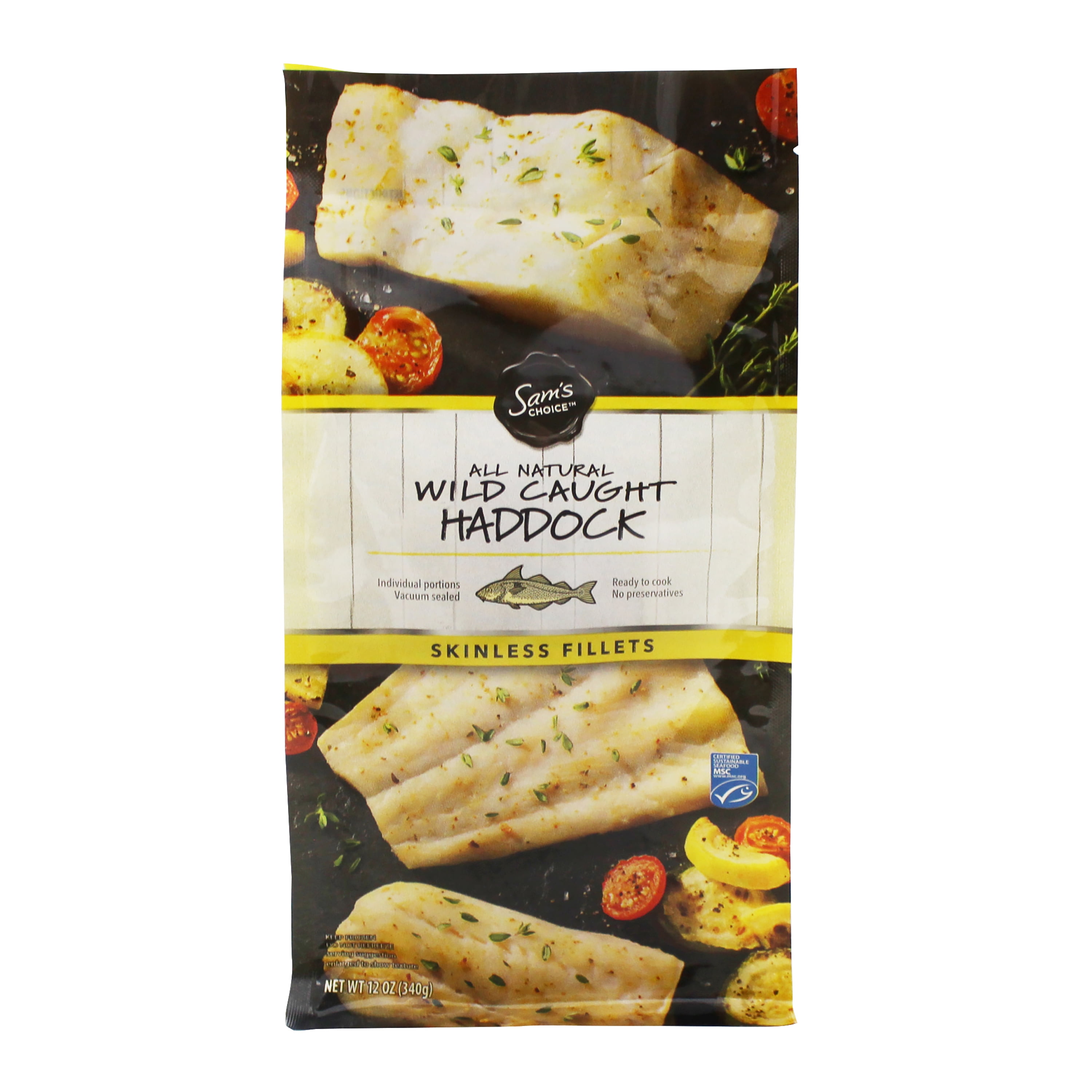 Sam S Choice Frozen Wild Caught Skinless Haddock Fillets 12 Oz Walmart Com Walmart Com