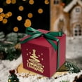 thumbnail image 5 of Red Christmas Gift Boxes with Lids and Bow Ribbons Papers Square Gift Boxes - 3.15 Inch - Mini Presents Wrapping Christmas Gift Holiday New Year Party Favor Boxes, 5 of 6