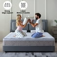 thumbnail image 5 of HSUNNS Queen Mattress, 12 inch Hybrid Mattress in a Box with 7-Zoned Cool Memory Foam & Individual Pocket Spring for Edge Support, Pressure Relief, Medium Firm, CertiPUR-US, 5 of 7