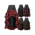 thumbnail image 1 of SUNSIOM Jupe Gothique Steampunk pour Femmes Style Renaissance Jupe Ceinturée Asymétrique Jupe Victorienne Costume Cosplay, 1 of 5