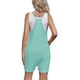 thumbnail image 4 of Maternity Women Solid Color Sleeveless Overalls Casual Loose Jumpsuit Shorts, 4 of 6