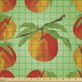 thumbnail image 2 of Ambesonne Peach Fabric by the Yard Microfiber, Mellow Exotic Delicacy Art, 10 Yards, Vermilion Orange Green, 2 of 2
