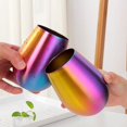 thumbnail image 3 of Copa de vino sin tallo de acero inoxidable, vaso de vino portátil para exteriores, juego de 2 tazas de metal, 3 of 5