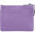 thumbnail image 2 of LAICAIW Women's Genuine Leather Coin Purse Mini Pouch Change Wallet with Keychain, Lavander, 2 of 7