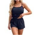 thumbnail image 6 of Hilenly Womens 2 Piece Lounge Sets Summer Outfits Spaghetti Strap Tank Top Short Matching Set Casual Travel Beach Vacation Clothes, 6 of 6