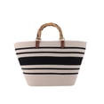 thumbnail image 2 of Granjero Gordo Bolso de mano tejido y bolsas de cosméticos, bolso de mano tejido elegante de playa de verano, bolso de hombro de 17,32 x 3,54 x 11,02 pulgadas (diámetro), 2 of 4