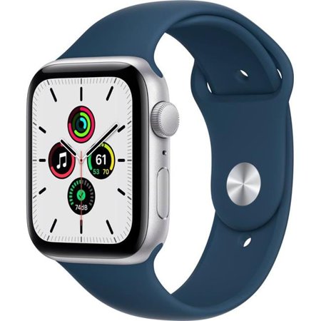 MKQ43LL-A 44 mm SE Space Silver Aluminum Case Watch with Blue Sport Band