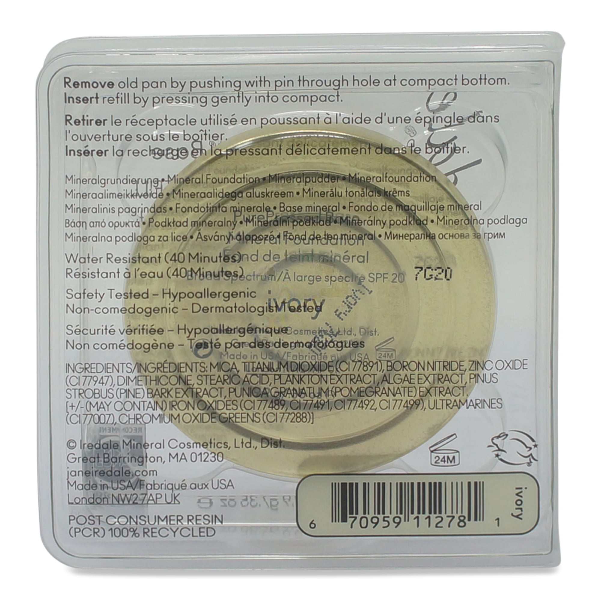 Jane Iredale PurePressed Base Mineral Foundation Refill - Ivory