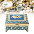 thumbnail image 3 of Joyero Vintage Caja de Almacenamiento de Joyería en Relieve de Metal de Estilo Europeo Caja de Baratijas Decorativa para el Hogar con Tapa Abatible de Fantasía Rectangular ANGGREK Otros, 3 of 8