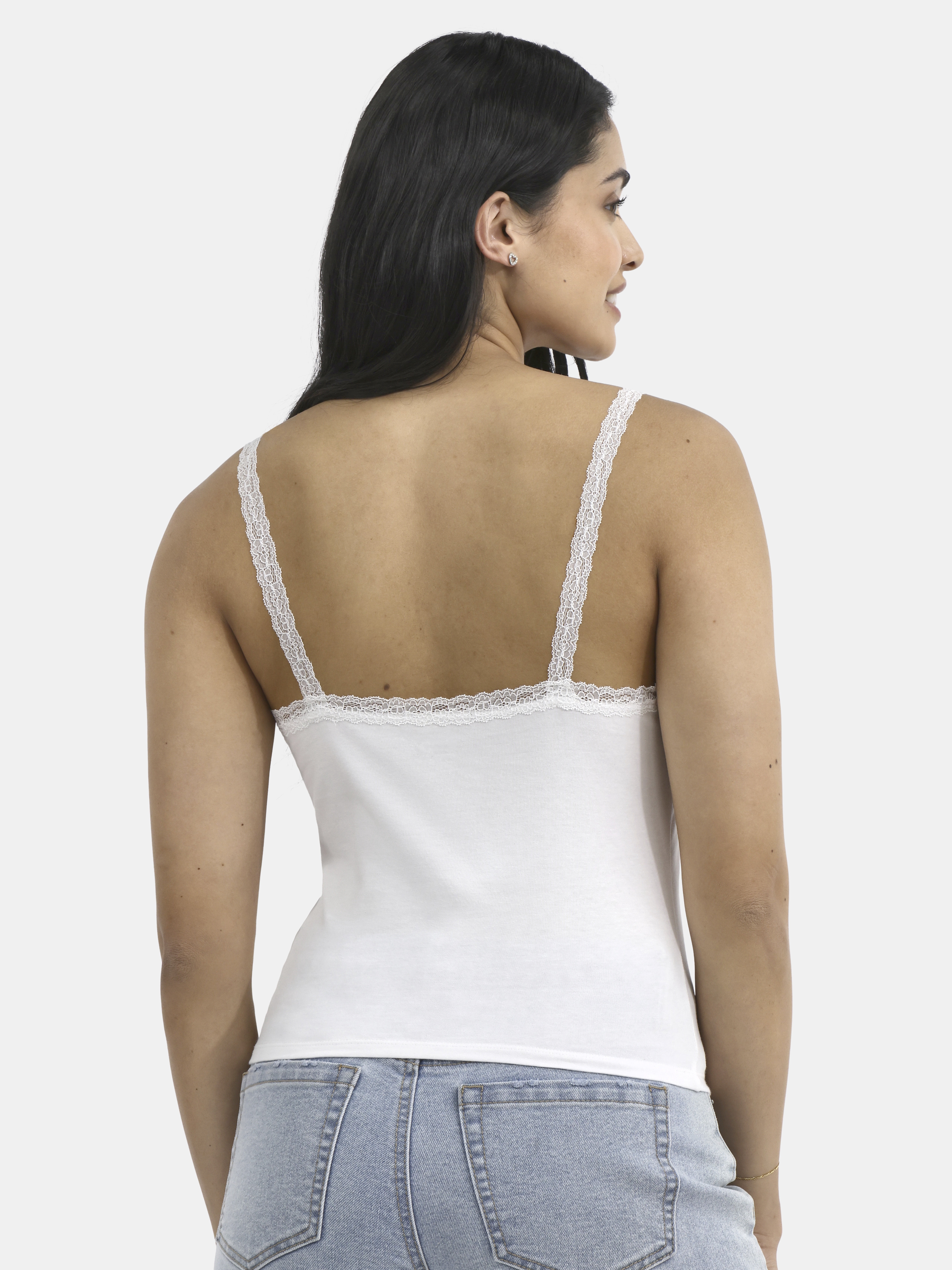 No Boundaries Lace Trim Cami Top, Women's