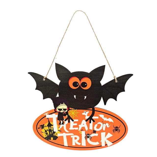 Decoración de Puerta de Halloween, Adornos Colgante Accesorios Pho, Artesanía Letrero de Madera de Halloween para Patio, Jardín, Porche, Suministr 17cmx20cm perfecl Letreros de jardín de Halloween