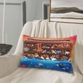 thumbnail image 5 of Sikiie Animals On Noah's Ark2 Print Plush Pillow Cover, Wrinkle-proof and Stain-resistant Pillow Protector without Pillow Core, Home Decoration-14"x20", 5 of 6