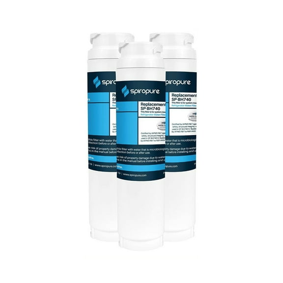 SpiroPure SP-BH740-3PK Refrigerator Water Filter Replacement, 3 Pack
