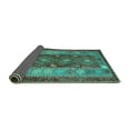thumbnail image 2 of Ahgly Company Indoor Square Southwestern Turquoise Blue Country Area Rugs, 4' Square, 2 of 4