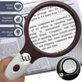 thumbnail image 4 of Extra Large 4X Magnifying Glass with 4 Ultra Bright LED Lights & 25X Zoom Lens, 4 of 6