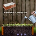 thumbnail image 4 of Outsunny 4' x 2' x 1' Galvanized Raised Garden Bed Planter Raised Bed with Steel Frame for Vegetables, Flowers, Plants and Herbs, Brown, 4 of 9