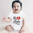thumbnail image 2 of Baby Onesies Boys Girls Short Sleeve Letter Prints Bodysuits Clothes Gender Neutral Baby Clothes White 6 Months-9 Months, 2 of 6