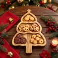 thumbnail image 6 of Christmas Wooden Snack Tray, Tiered Christmas Tree Shaped Charcuterie Board, Natural Wood Serving Platter, Festive Multi Compartment Tray For Cookies, Candy, Tabletop Decor For Christmas Party, 6 of 6