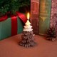 thumbnail image 3 of Vela navideña color café, vela con forma de árbol de Navidad, velas navideñas originales perfumadas con caja de regalo, 3 of 6