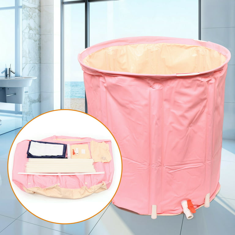 Portable foldable bathtub bucket Large winter shower SPA bucket Children's  shower bucket PVC bubble bath bucket