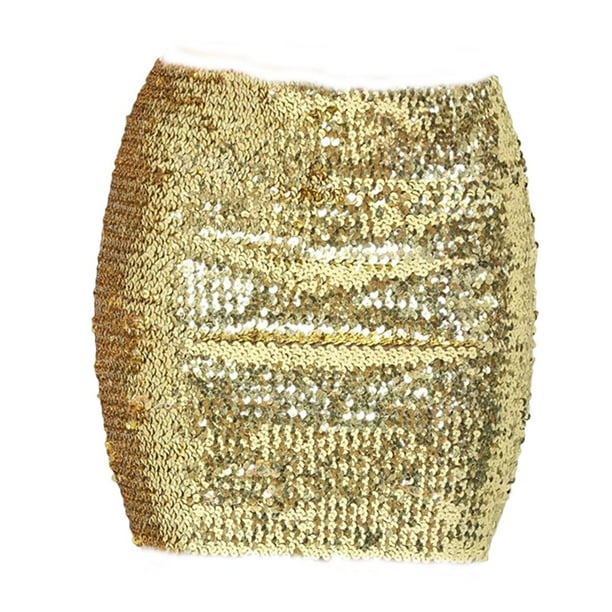 Vestido de Moda Fernando Mini Lápiz Lentejuelas Dorado para Mujer