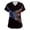 White-A#1321, variant on AHMOMEI 250th Anniversary USA Shirt Women Women's Scrub Tops Stars Stripes Nurses Working Uniforms with Pocket S-5XL Plus Size Women Scrub Top