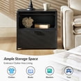 thumbnail image 6 of Tina's Home 23.75" Modular End Table, Stackable Storage Cabinet, Modern Small Space Nightstand Organizer for Living Room, Black, 6 of 9