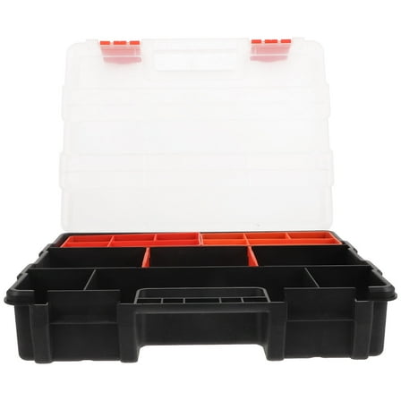 WEAVILUX Plastic Organizer Box with Multiple Compartments for Nuts Bolts Small Parts Storage