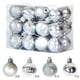 thumbnail image 1 of Conjunto de bolas de árbol de Navidad plateadas, 1 of 1