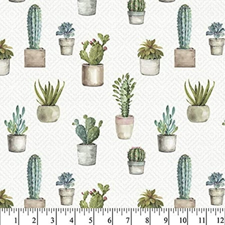 

Handmade Placemat or Table Runner Cactus Clay Pots