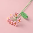 thumbnail image 1 of Tuitoonm Handmades Bouquet Simulation Flower Artificial Flowers Plastic Forget-Me-Not Faux Bouquets Touch DIY Home Decor Table Wedding Decoration Office Garden Knit Flowers, 1 of 4