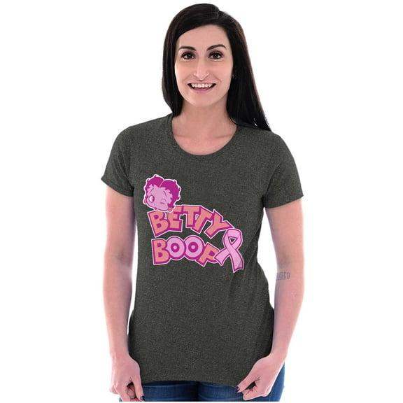Betty Boop Pink Breast Cancer Ribbon Women's Plus Size Shirt Brisco Brands 2X