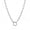 Silver, variant on Geometric Circle Pendant Necklace for Women, Adjustable Open Ring Paperclip Chain Necklace, Stainless Steel Minimalist Jewelry, Hypoallergenic Tarnish Resistant Gift for Her
