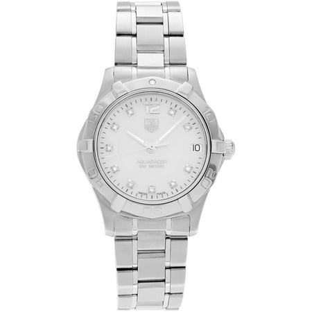 Tag Heuer Women's 1/10 Carat T.W. Diamond Stainless Steel Aquaracer Link Bracelet Dress Watch