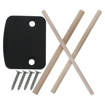 GOOHOCHY  Door Hole Filler Plate Strike Repair Kit Reinforcement Deadbolt Kick Black