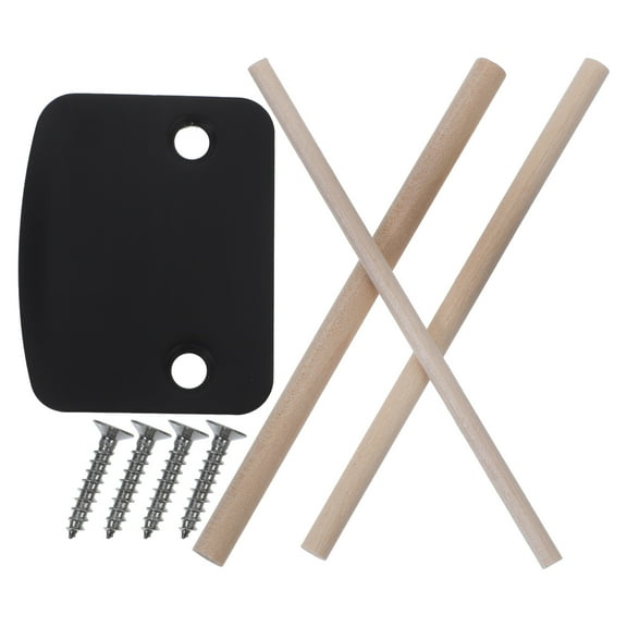 GOOHOCHY  Door Hole Filler Plate Strike Repair Kit Reinforcement Deadbolt Kick Black